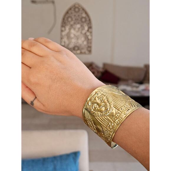 Handmade Warrior Cuff – Sekhmet & Isis Protection - Picture 4 of 4